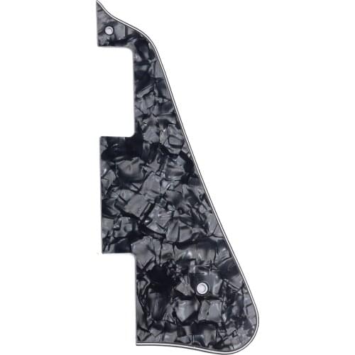 Musiclily Guitar Pickguard for China Made Epiphone Les Paul Standard Modern Style, 4Ply Black Pearl