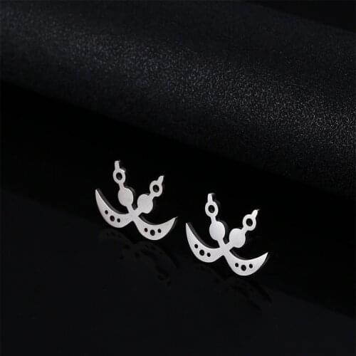 Stainless Steel Africa Symbol Earrings Women Girl African Egyptian Symbol Jewelry