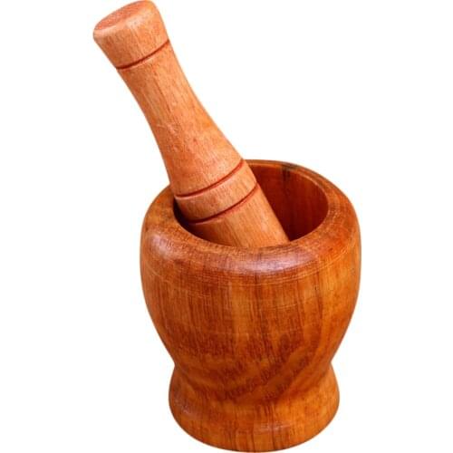 NEW Wooden Garlic Press Ginger Crusher,Easy Clean,Grinding and Crushing,Spice Herbs Pepper Pounder