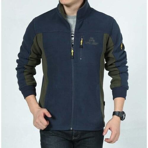 New Fashion Patchwork Cardigan Hoodies Soft Thick Warm Fleece Sweatshirt Men Casual Jacket Stand Collar Autumn Winter Male Coat