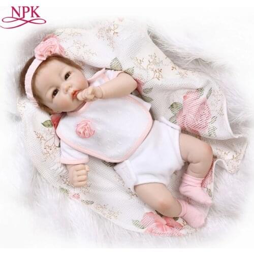 NPK 2018 new 22inch haft soft body doll present for kids boneca reborn brinquedo menina