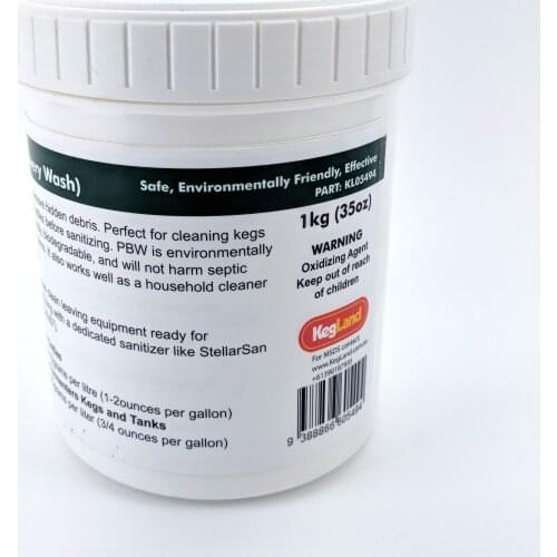 StellarClean PBW (Powerful Brewing Wash) - Brewery Cleaner, Beer Line Cleaner, Keg Wash (1kg 35oz)