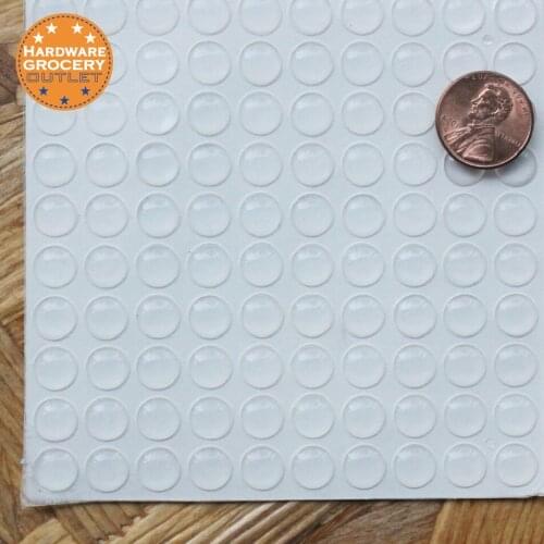 Surface Saver Plastic Adhesive Bumper Pads Protects Floors Furniture Non-Slip Non-Scratch Surface 120pcs 12x4mm