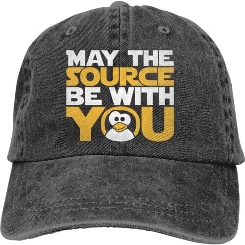 Adjustable Solid Color Baseball Cap May The Source Be With You Cotton Linux Program it crowd Programer Sports Woman Hat