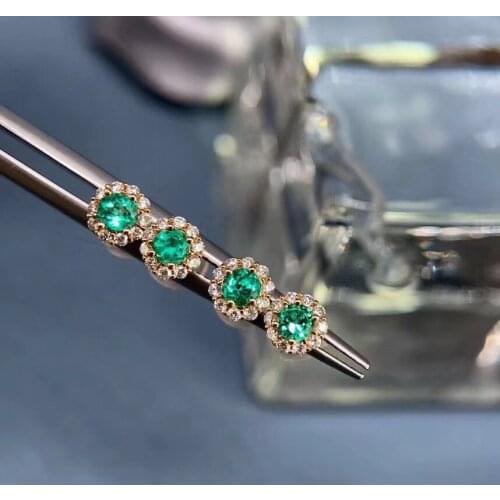 The Best GiftFor your girl Friend Emerald Earring Natural And Real 925 sterling silver Emerald Earring