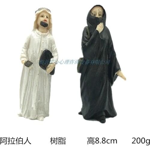 Resin psychological sandbox therapy consultation sand model figure Arabian