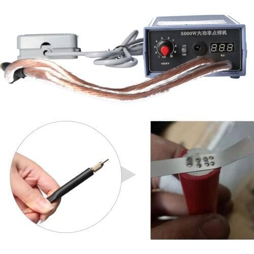 Spot Welder 5000W High Power Handheld Spot Welding Machine Portable 0-800A Current Adjustable Welders for 18650 Battery US Plug