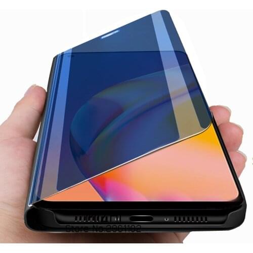 Smart mirror filp phone case for oppo reno5 lite cases cover for oppo reno 5 lite 5lite reno5lite magnetic stand coque fundas