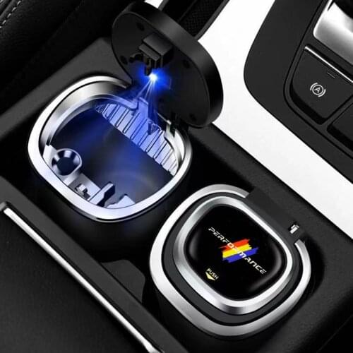 High-end Metal Liner Car styling Ashtray With Blue LED Light On The Car Air Outlet For BMW Performance M 1 3 4 5 6 7E Z X M3 M5