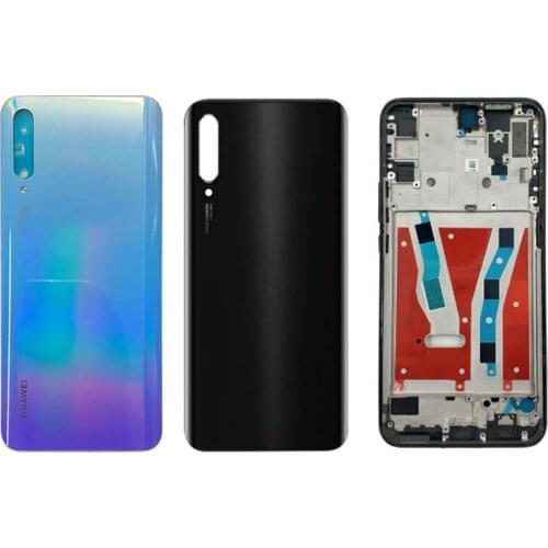 For Huawei P Smart Pro 2019 Back Battery Cover Rear Housing Door Case+Middle Frame Lcd Support Front Bezel Holder Plate Chassis