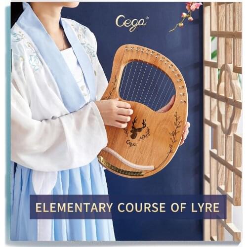 1 Set Mahogany 16-tone Portable Hollow Reindeer Pattern Lyre Harp Musical Instruments Accessories