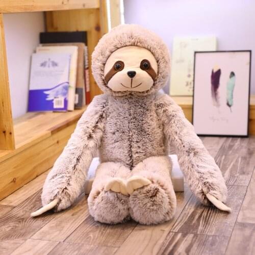 New 1pc 50cm/70cm Lifelike Sloth Baby Doll Sloth Plush Toys Stuffed Dolls Kids Toys Lovely Doll Girlfriend Best Gifts Brinquedos