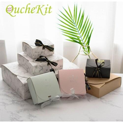 10Pcs Paper Gift Box Christmas Gift Box For Packaging Party Supplies Chocolate Clothes Packaging box Party Favors