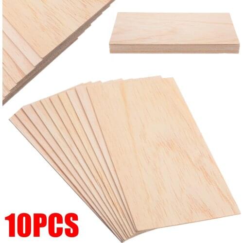 10pcs/set Wooden Plate Model Balsa Wood DIY House Ship Aircraft 200*100*1.5mm for DIY Model Wooden Plane Boat Material