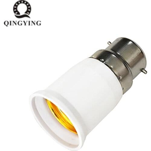 10pcs/lot B22 to E27 Base LED Light Lamp Bulb Fireproof Holder Adapter Converter Socket Change