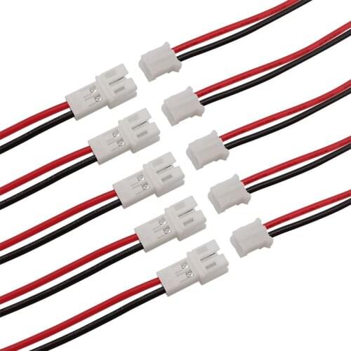 10Pieces/lot JST PH 2.0mm 2 Pin Male & Female Socket Wire Connector 2.0mm Pitch 2P Plug Jack Terminal Cable Length 200mm 26AWG