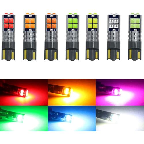 2pcs High Quality T10 W5W Super Bright Car Interior LED Reading Dome Light Marker Lamp 194 168 Auto Wedge Parking Bulbs Orange