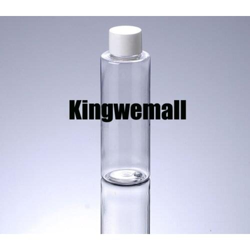 300pcs/lot 150ml PET Plastic Water Lotion Container Transparent Bottle with White Lids For Cosmetic Packaging FTI41