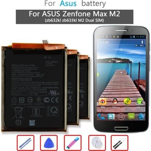 4000mAh/3920mAh C11P1805 Mobile Phone Battery For ASUS Zenfone Max ( m2 ) zb632kl zb633kl M2 Dual SIM Bateria + Free tool