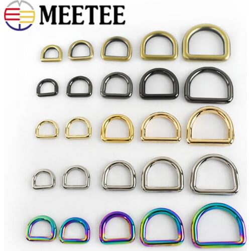 5pcs Meetee 10-25mm Metal O D Ring Buckles Bags Backpack Strap Belt Dog Collar Webbing Clasp DIY Leather Craft Accessories G7-3