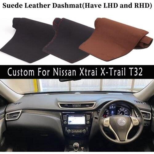 Accessories Car-styling Suede Leather Dashmat Dashboard Cover Dash Mat Carpet Custom For Nissan Xtrai X-Trail T32 2014 2015 2020