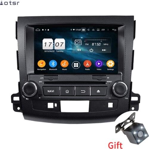 8" 2 Din Android 9.0 Car DVD player GPS Navigation for Mitsubishi Outlander 2006-2012 radio stereo support Rockford Amplifier