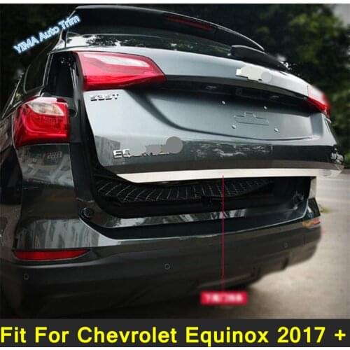 Lapetus Car Styling Rear Tail Trunk Tailgate Lid Door Protector Strip Sill Cover Trim Fit For Chevrolet Equinox 2017 - 2020
