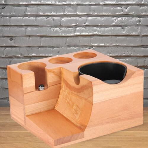 51mm Coffee Tamper Holder Beech Wood Tamping Stand 51mm Coffee Machine Coffee Tamper