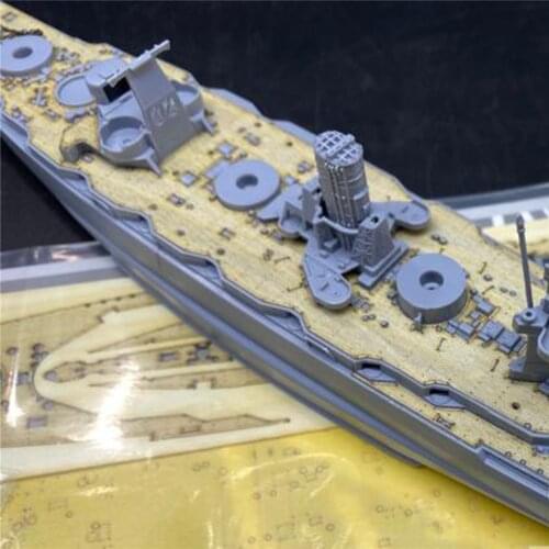 For 1/700 Fuso Battleship w/ Aoshima 05977 Ship Model Modification Parts Wooden Deck Masking Sheet DIY Upgrade Kits