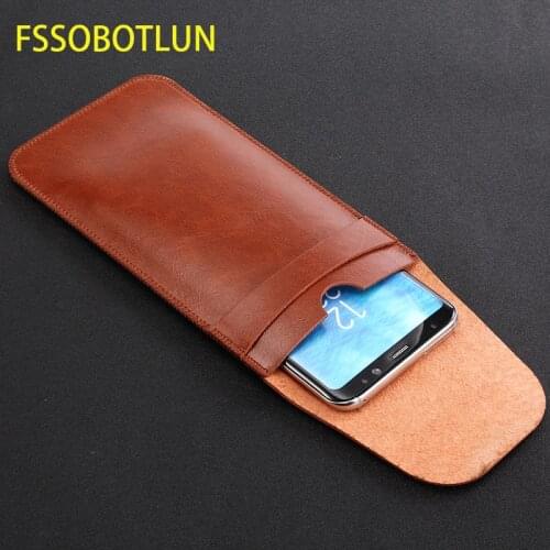 FSSOBOTLUN,For ASUS Zenfone Lite L1 (ZA551KL/ Live L1 (ZA550KL) Phone Cover Pouch Handmade Leather Protective Case Sleeve Bag