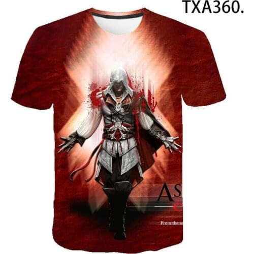 Summer Printed 3D T Shirts Creed Casual Men Women Children Fashion Short Sleeve Boy Girl Kids Interesting Tops