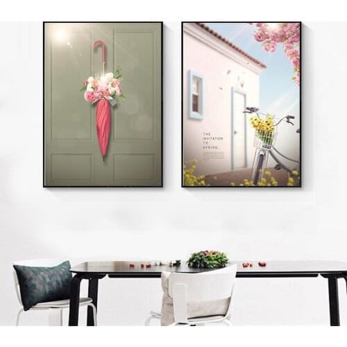Canvas Painting Backdrop Picture Nordic Bedroom Wall Art Still Life Print And Posters Sweet For Living Room Modern Home Decor