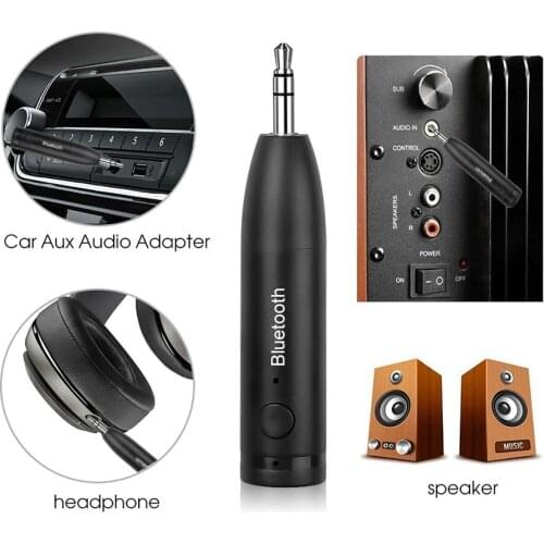 KEBIDU 3.5mm Aux Receiver Adapter Mini Bluetooth Receiver Wireless Bluetooth 5.0 Receiver for Car Audio Headphones