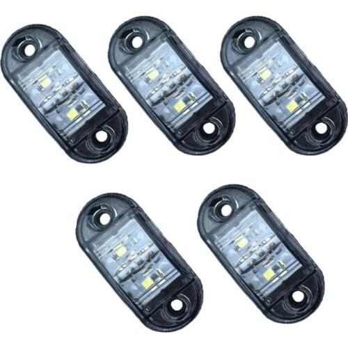 4pcs set Car Side Marker Light Lamp 2LED 10-30V Side Light Turn Signal Truck LED Five Color Side Light With Screws