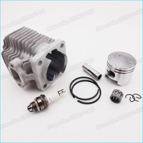 44mm Cylinder Piston Kit & 3 Electrode L7T Spark Plug 2 Stroke 47cc 49cc Mini Quad ATV Pocket Dirt Bike Minimoto Motocross