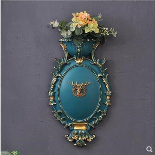 Creative American country style wall-mounted vases, home decoration office wall decorations, retro ceramic pendants