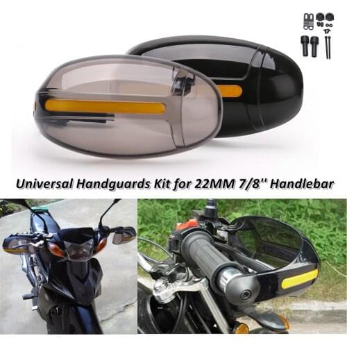 Motorcycle Hand Guards Handshields Kit Universal fit 22mm 7/8'' Handlebar Mounting Protection Handguards for Yamaha Suzuki Honda
