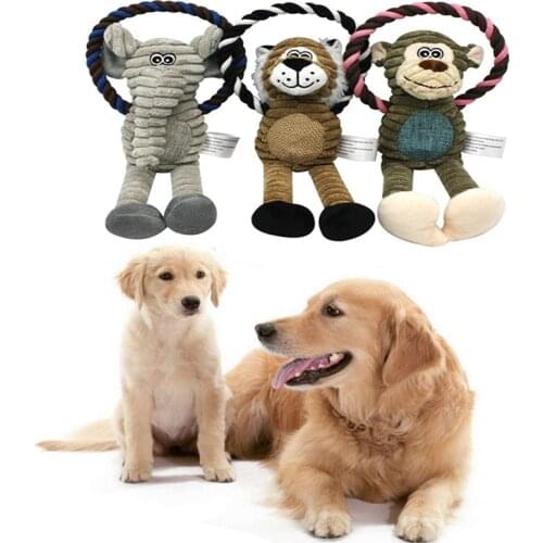 Soft Pet Dog Pressure Release Toy Funny Squeaky Doll Bite Resistant Chew Toy For Teeth Cleaning