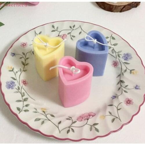 DIY Candle Making Kit Handmade Candle Mold 3D Columnar Heart Acrylic Mold Resin Mold DIY Soap Mold Cake Mold Baking Accessories