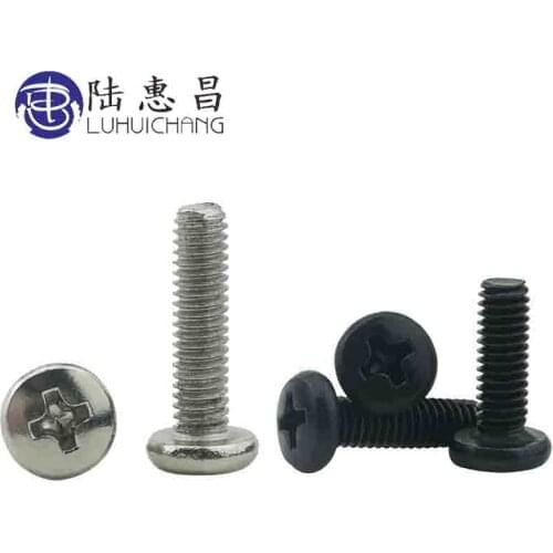 Nickel plating/Black Mechanical Screw Round Head Phillips Truss Mushroom Screw Cross Mushroom Head Screw