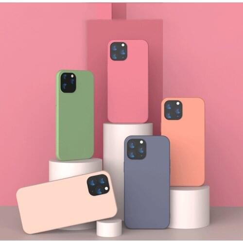 New mobile Phone Case For iPhone 12 Mini Case Imitation liquid Silicone Anti-fall Protective Sleeve Shockproof Shell