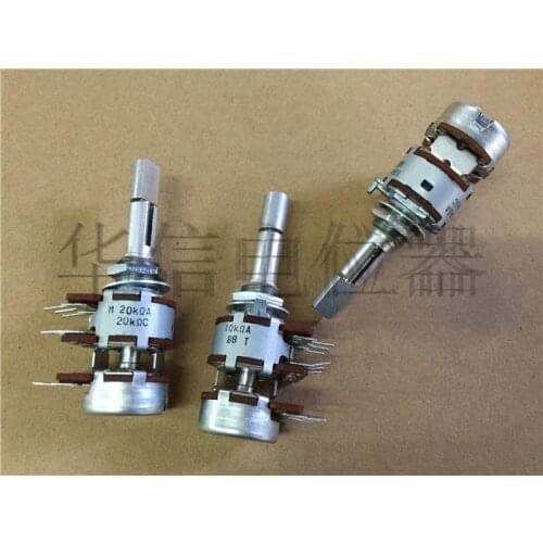 Original new 100% triple double adjustable potentiometer resistance three A20K C20K midpoint A10K (SWITCH)