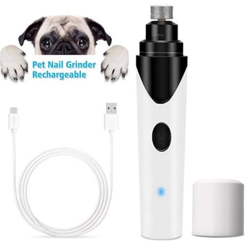 Rechargeable Pet Nail Grinder Dog Nail Clippers Painless USB Electric Cat Paws Nail Cutter Grooming Trimmer File US Dropshipping