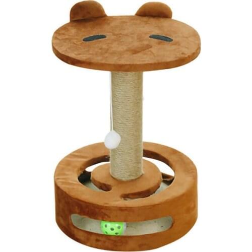 Sisal cat climbing frame cat tree cat litter multi-layer cat climbing frame fun hammock cat scratching post integrated mat pet