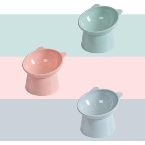 Pet Cats Dogs Feeders Bowl Non-slip Cat Bowls Pet Bowls With Raised Stand Protect Cervical Vertebra Pet Products