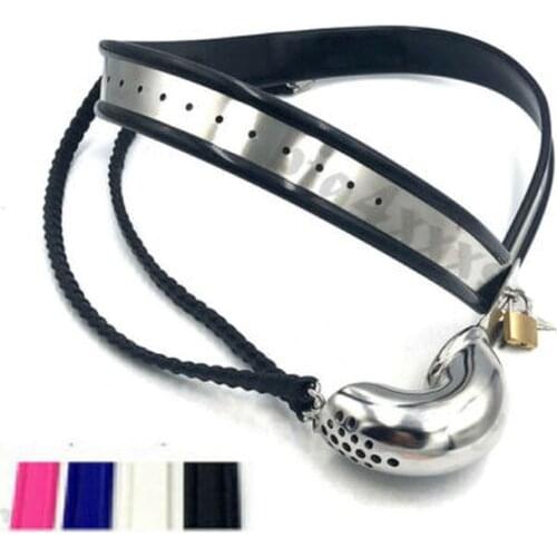 Stainless Steel Male Chastity Belt Device Single Double Cable Y-Type PA Hook Cock Cage Chastity Belt BDSM Men Penis Cage