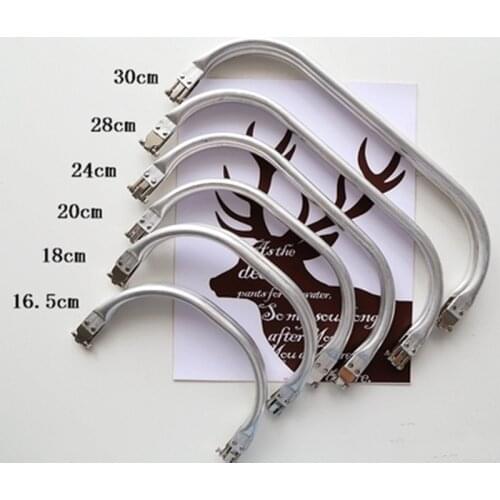 Doctor purse frame aluminum tube bag frame 16.5 cm,18cm,20 cm,24 cm ,silver box clutch purse frame drop ship purse wallet frame