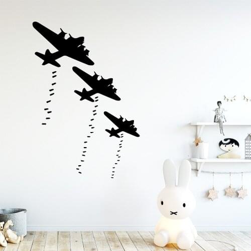 Diy Plane Game Wall Sticker Vinyl Art Home Decor For Childrens Room Decoration Wallstickers Art Decal