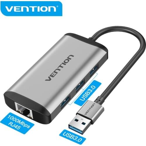 Vention USB 3.0 2.0 Ethernet Adapter USB 3.0 to RJ45 Lan Network Card for Windows10 8 8.1 7 XP Mac OS Laptop PC USB 3.0 HUB