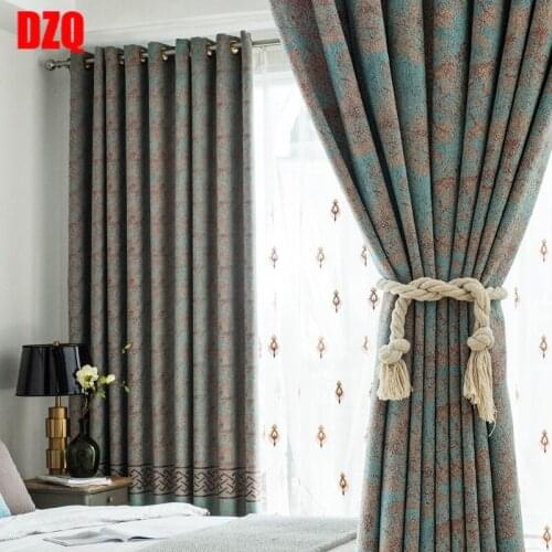Chenille Curtains Nordic Minimalist Finished Thick Flannel Bedroom Shading Full Living Room New Chinese Study Curtain Cloth